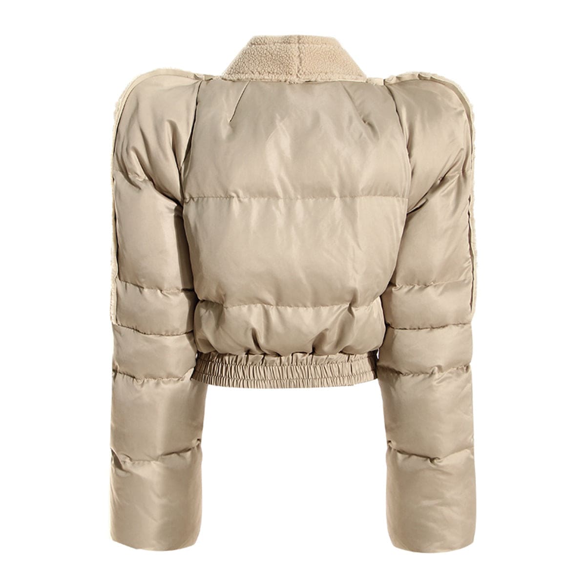 Tower Shoulder Zipper Plush Stitching Baby Cotton Coat    