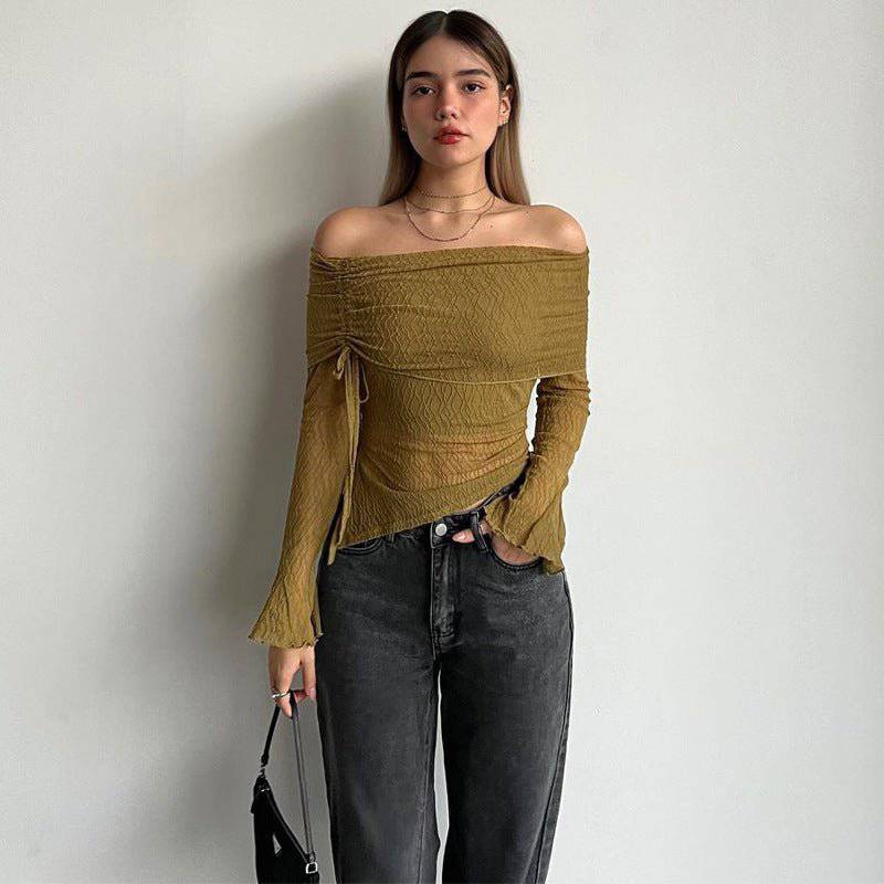 Autumn Chic Off-Shoulder Sweater with Long Sleeves for Women    