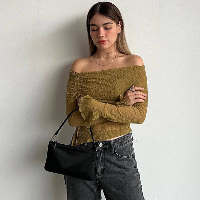 Autumn Chic Off-Shoulder Sweater with Long Sleeves for Women    