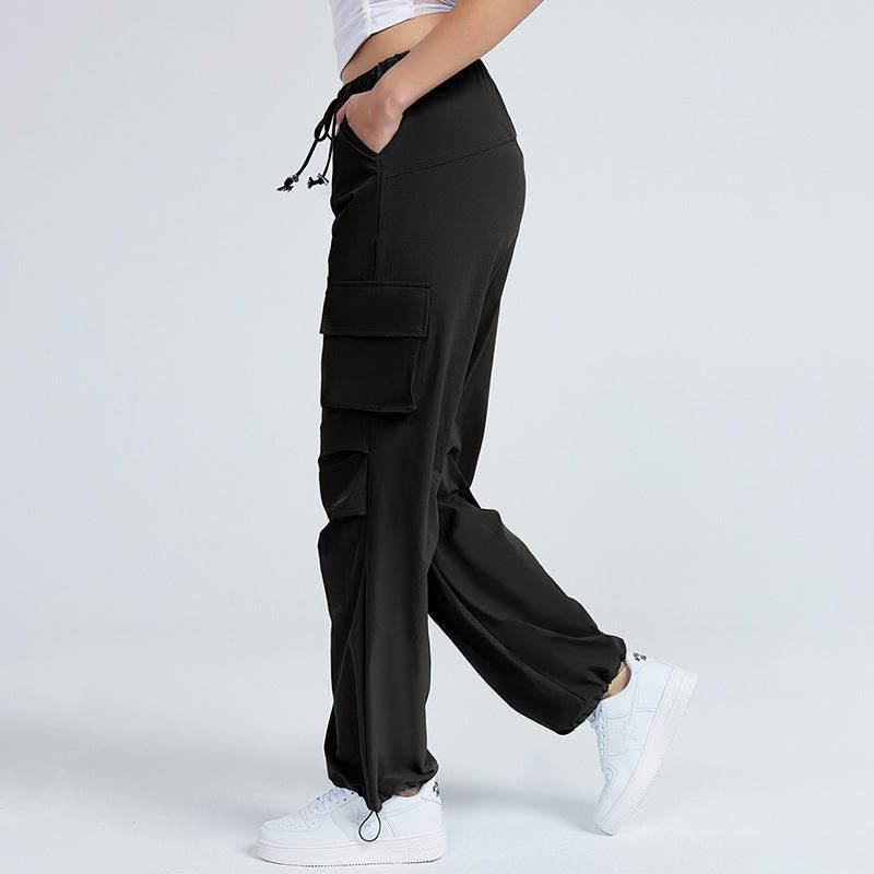 Autumn Retro Wide Leg Women's Pants with Multi-Pocket Design    