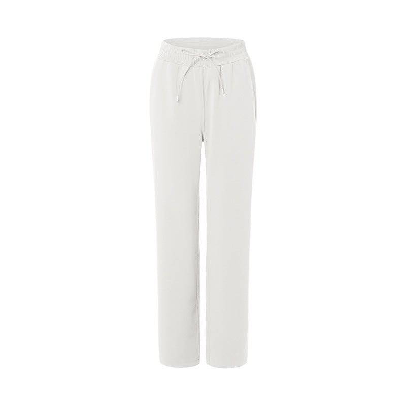 Autumn Winter Women's Skin-Friendly Air Layer Sports Pants for Casual Comfort  4 Pearlescent White Albumin 