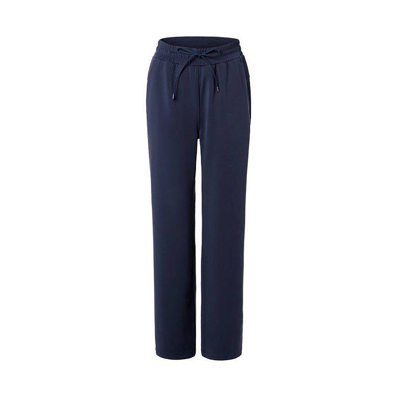 Autumn Winter Women's Skin-Friendly Air Layer Sports Pants for Casual Comfort  4 Navy Blue 