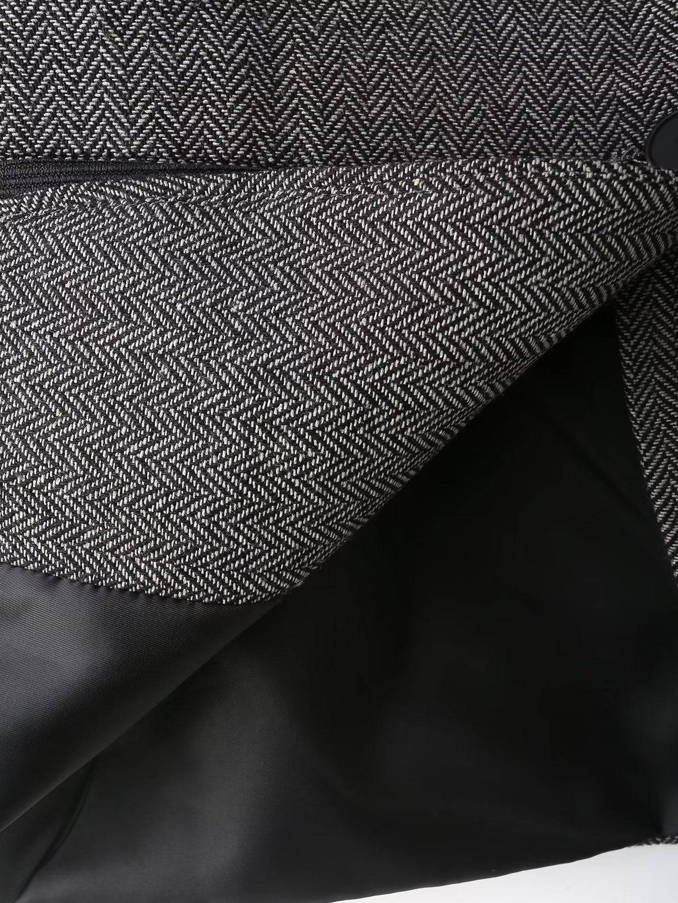 Autumn Women's Herringbone Loose Blazer in Solid Color    