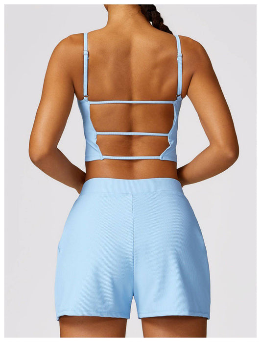 Backless Yoga Vest for Women - Nylon Sporty Top with Quick Drying Fabric    