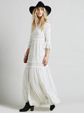 Boho Chic Embroidered Maxi Dress for Women    