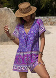 Boho Chic Floral Print Vacation Jumpsuit    