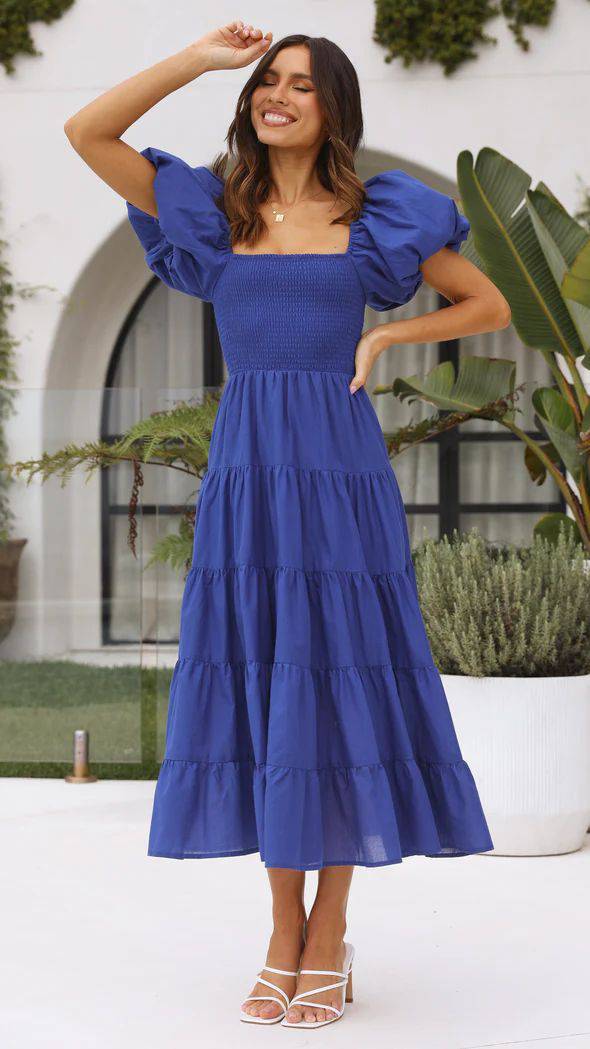 Boho Vacation Style Off-Shoulder Maxi Dress    