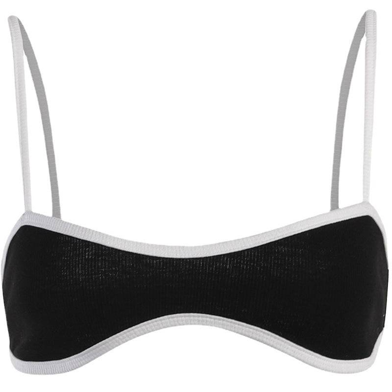 Bold Color Contrast Slim-Fit Suspender Vest for Women    