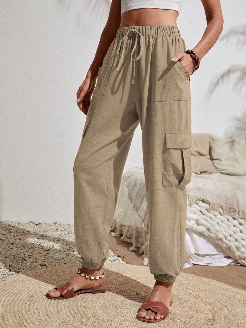 Cargo Women's Spring/Summer Casual Pants with Pockets    