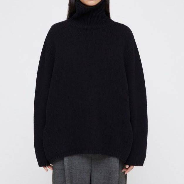 Casual 50% Wool Turtleneck Sweater for Women    