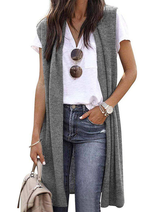 Casual Mid-Length Vest in Six Chic Colors    