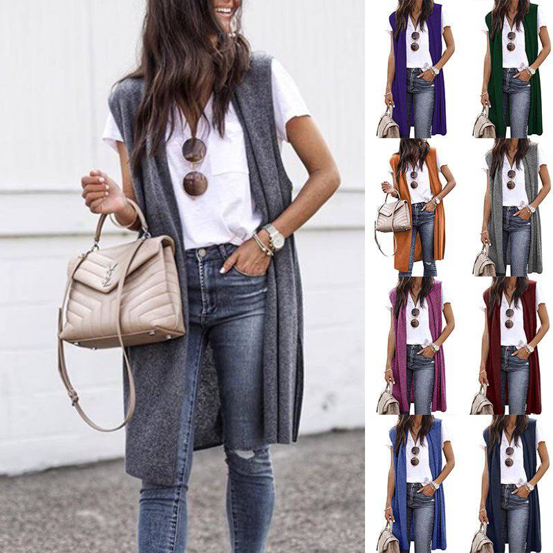 Casual Mid-Length Vest in Six Chic Colors    