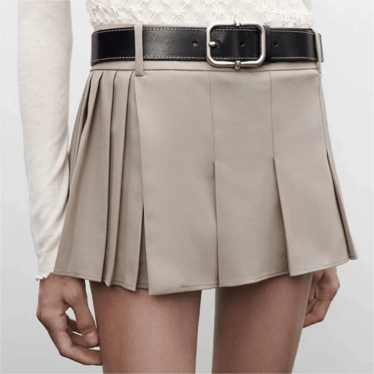 Chic High-Waisted Summer Pleated Shorts    