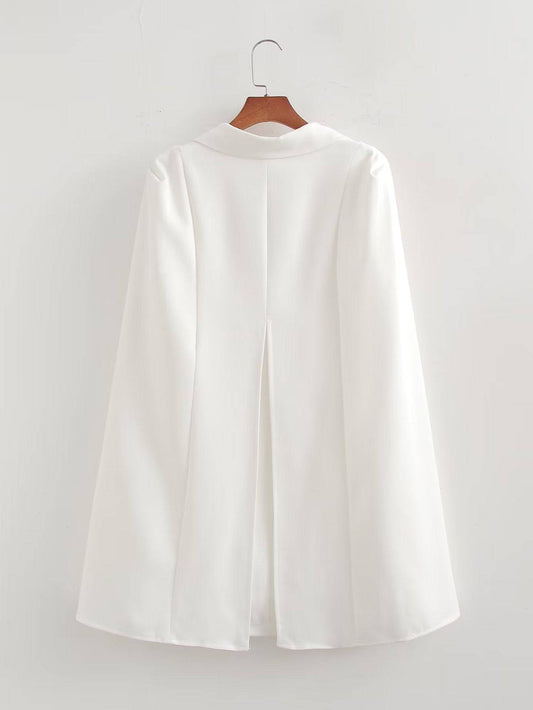 Chic Solid Color Shawl Blazer for Women's Fall Fashion    