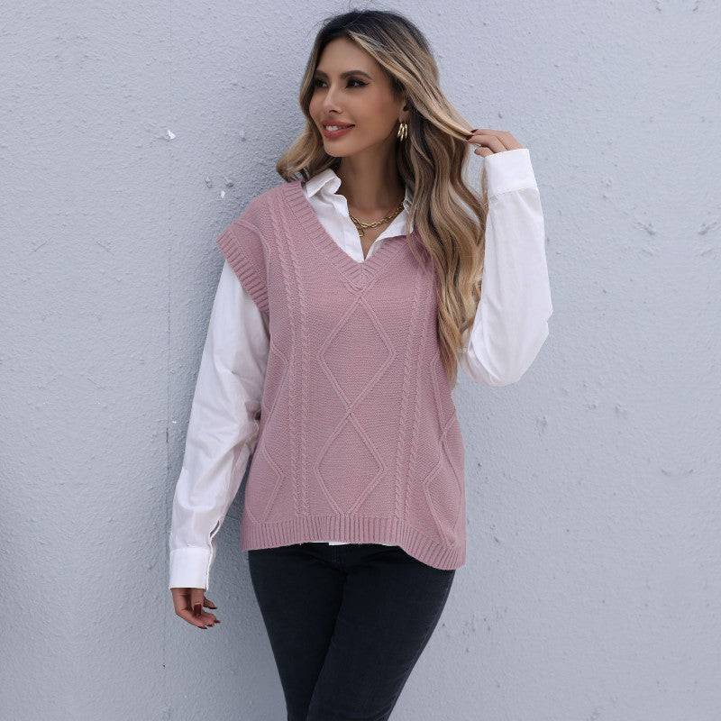 Chic Twist Sleeveless Knitted Vest for Women    