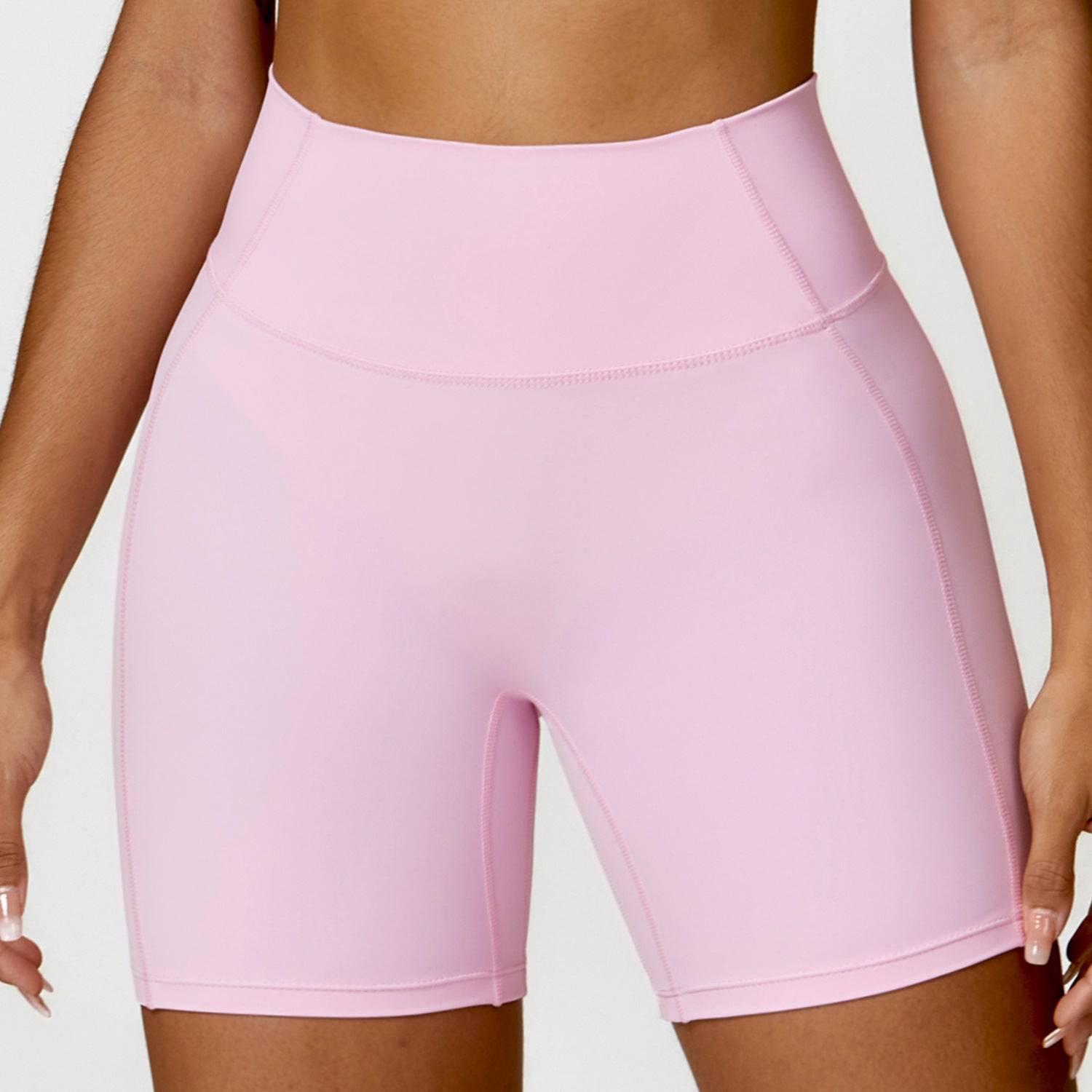 Cloud Sensation High Waist Yoga Shorts for Women - Breathable and Slimming  S Pink 