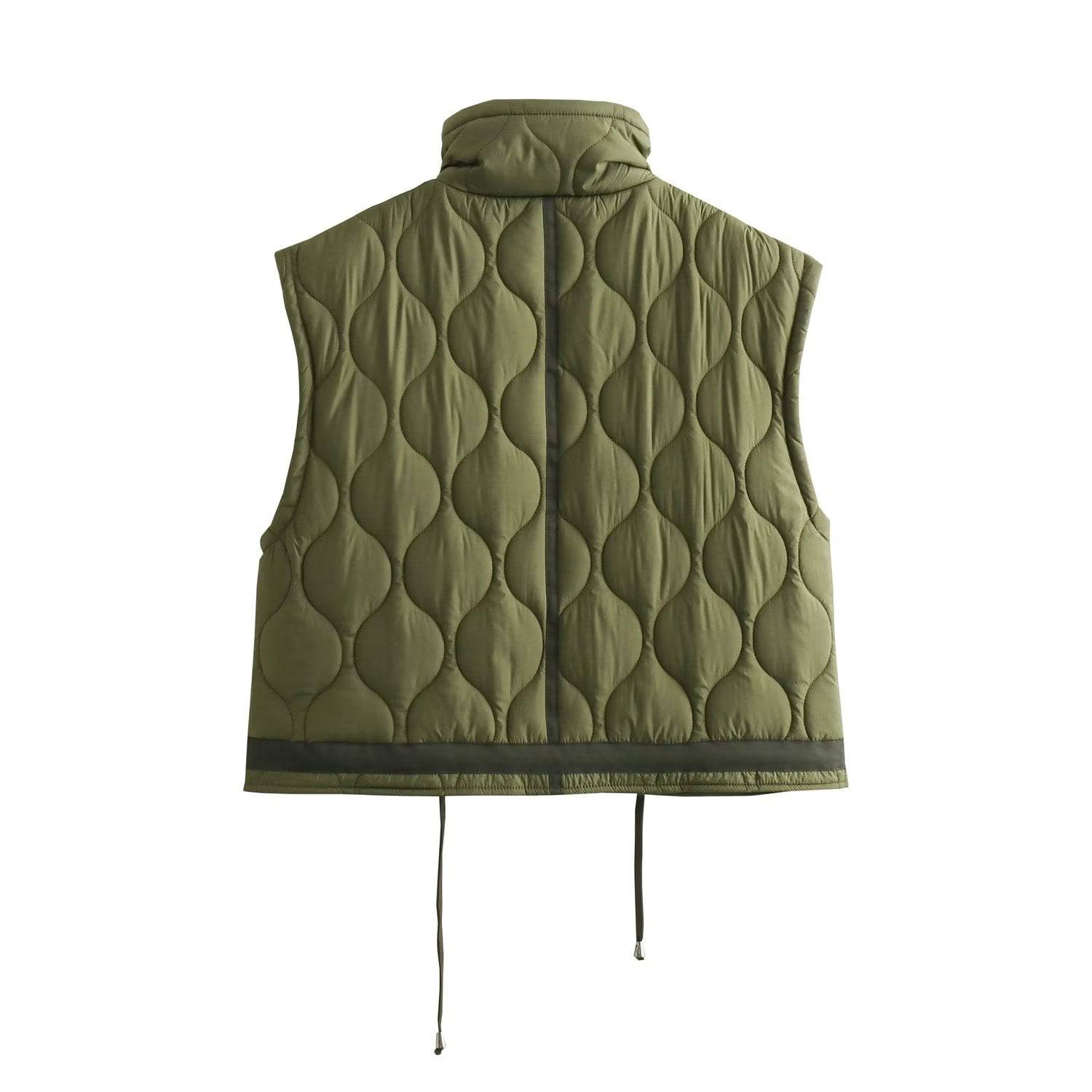 Cozy Autumn Cotton Padded Jacket Vest Coat for Women    