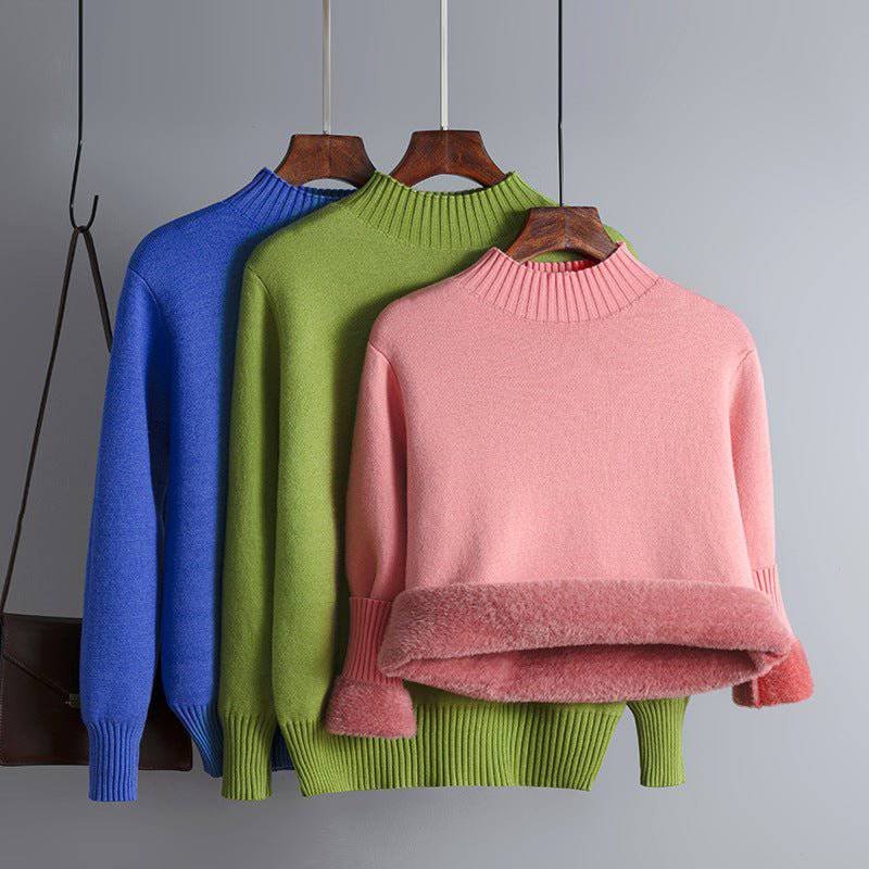 Cozy Fleece Lined Winter Sweater for Women    