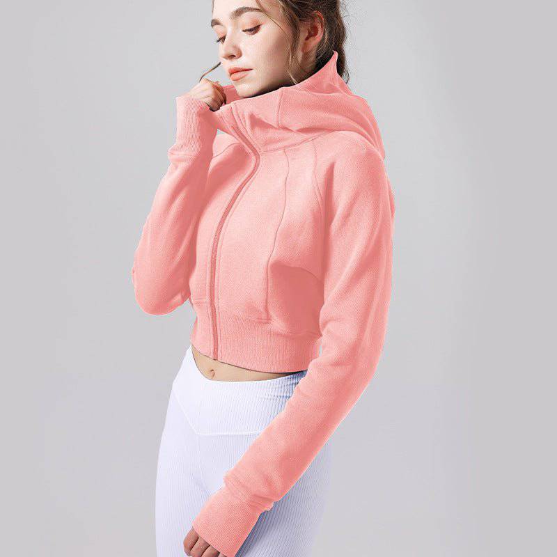 Cozy Hooded Fleece-Lined Yoga Sweater for Women    