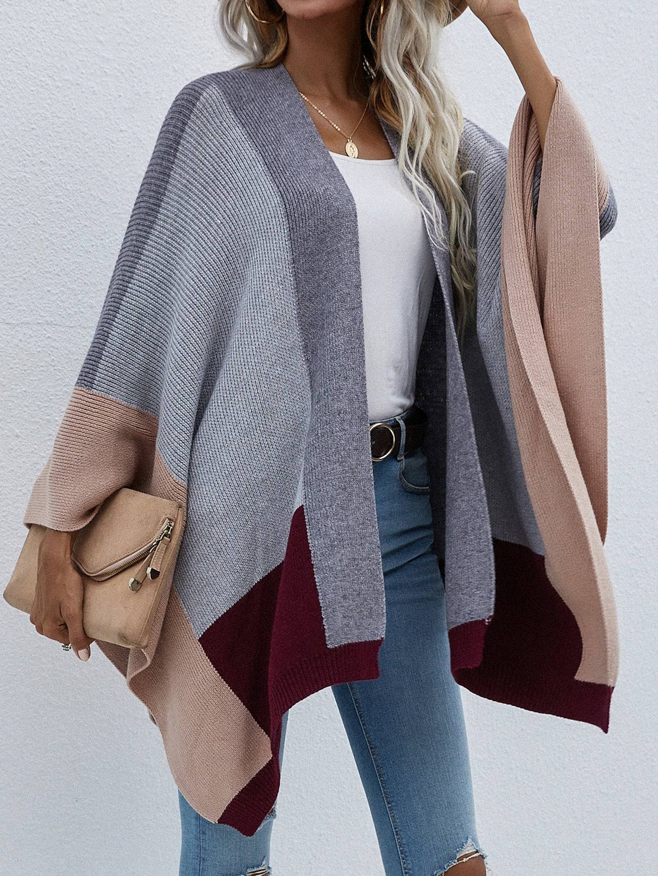 Cozy Plus Size Plaid Knitted Cardigan for Autumn/Winter    