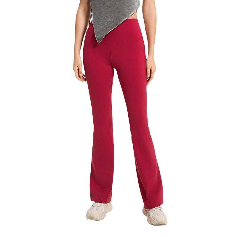 Cozy Up in High Waist Fleece-Lined Bell Bottom Yoga Pants    