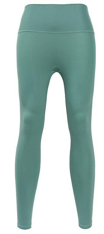 Curve-Enhancing High Waist Fitness Pants with Pockets  S Green 