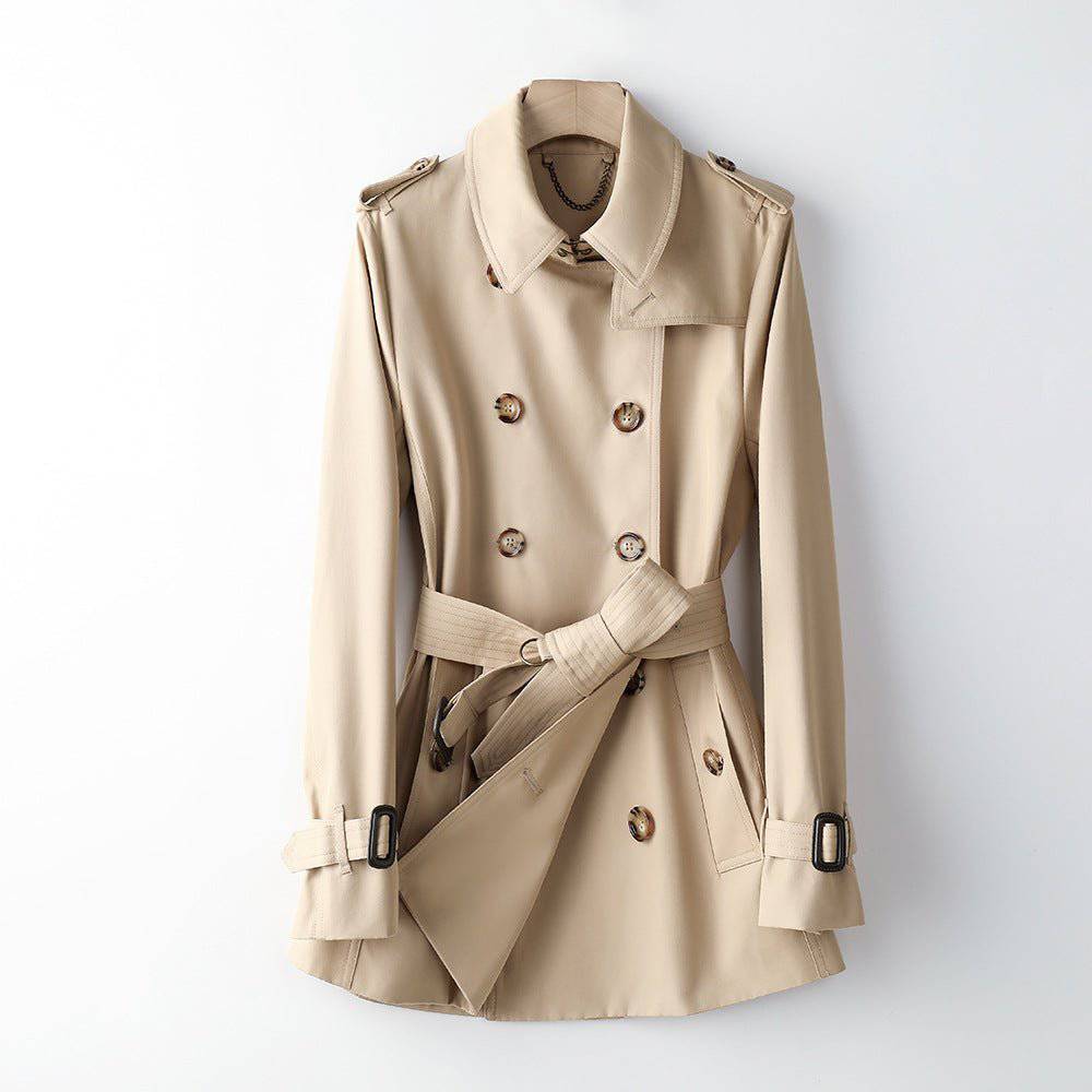 Elegant and Versatile Element Trench Coat for Women: Essential Spring and Autumn Fashion Piece  S Khaki 