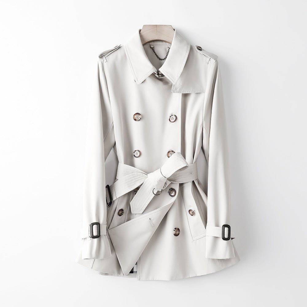 Elegant and Versatile Element Trench Coat for Women: Essential Spring and Autumn Fashion Piece  S Stone White 