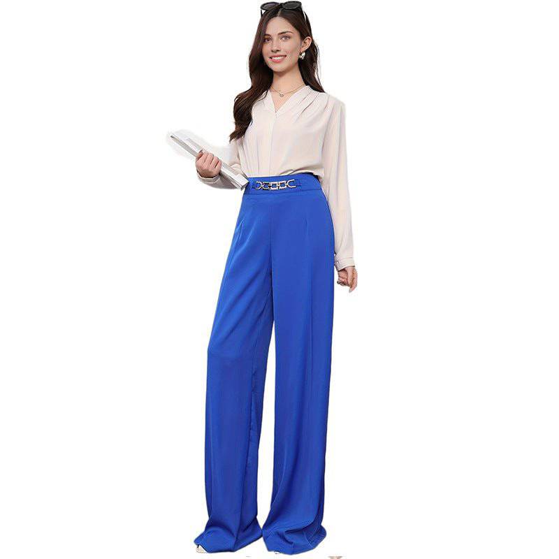 Elegant High-Rise Wide Leg Business Pants for Women    