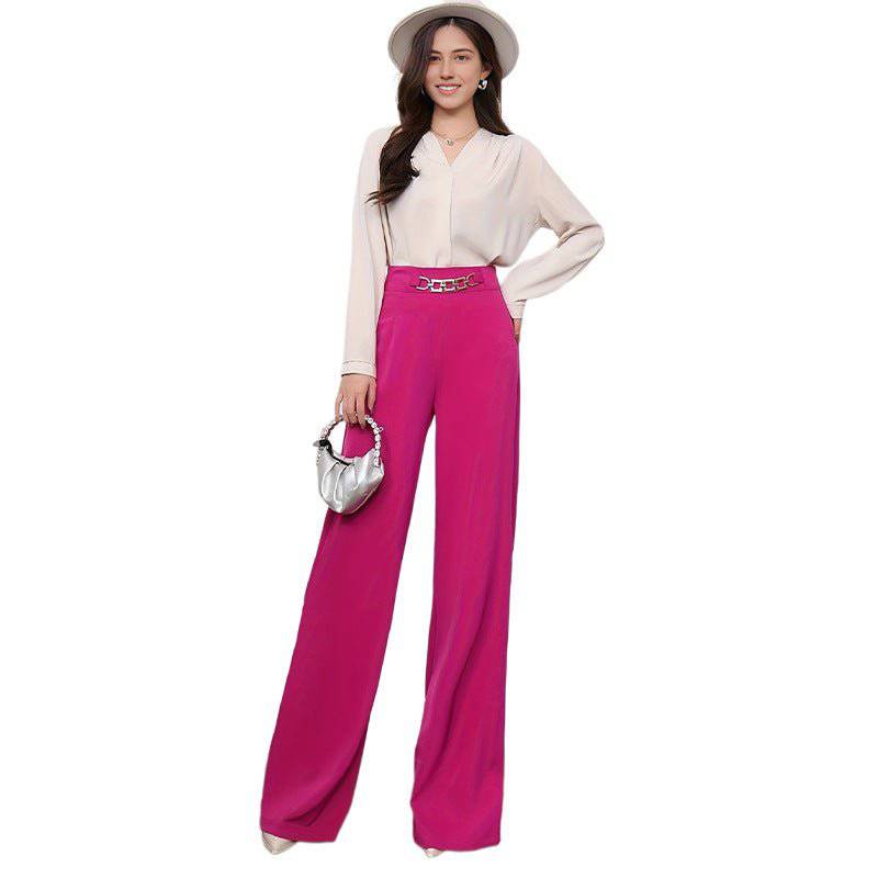 Elegant High-Rise Wide Leg Business Pants for Women    