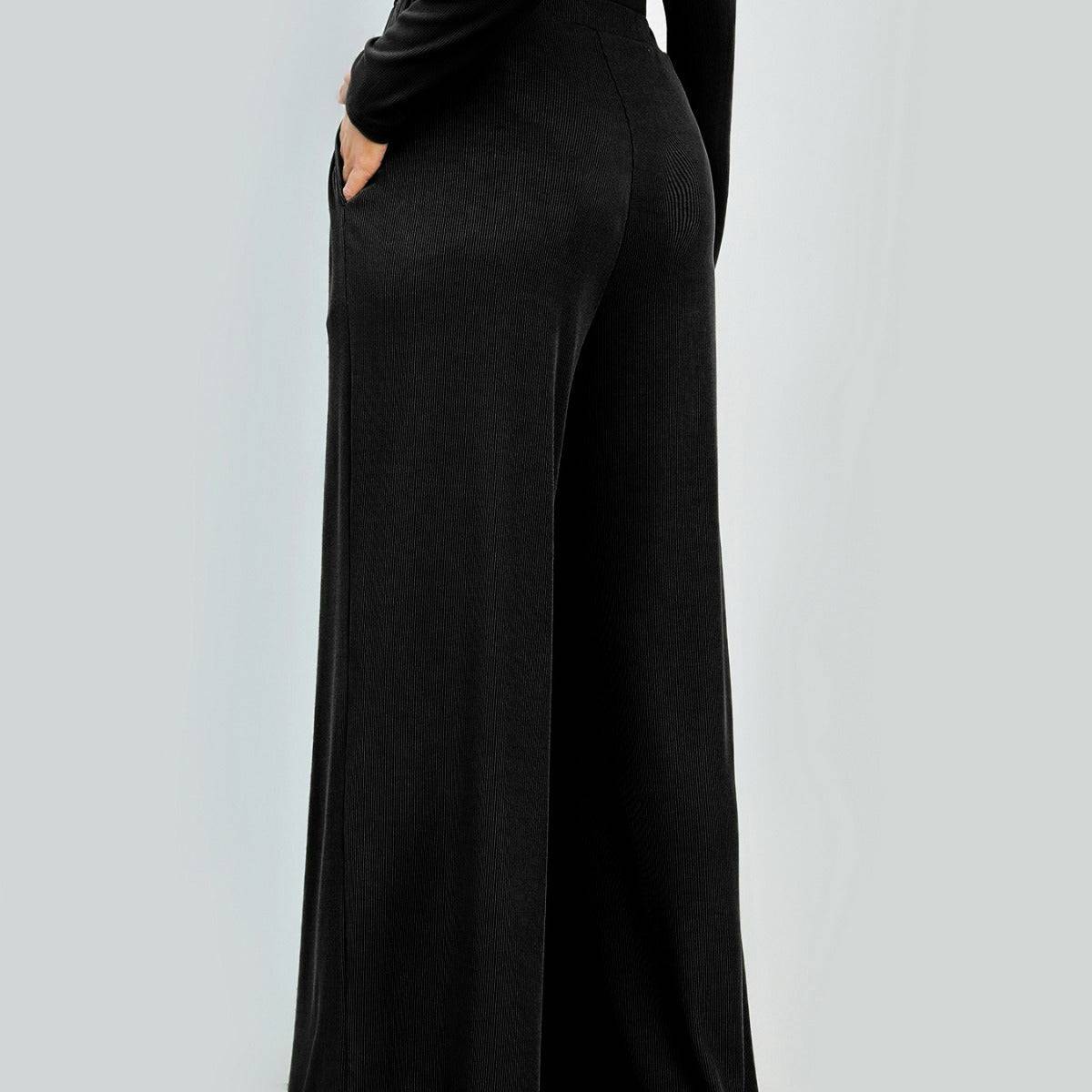 Elegant High Waist Loose Wide Leg Pants for Women    